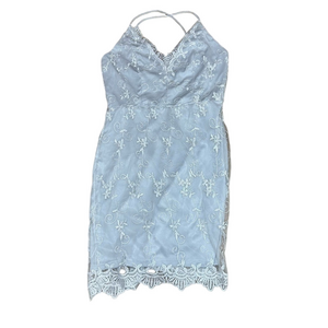 NWT Papaya Silver Lace Holiday Mini Dress Size Medium
